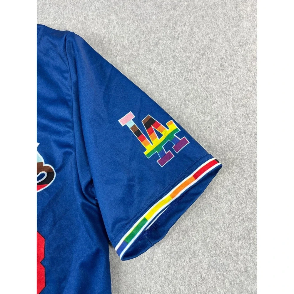 Los Angeles Dodgers Pride Night Jersey Mens XL Blue Jason Heyward  SGA